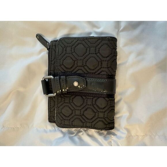 Vera Bradley Women's Octagon Pattern Wallet Black - Picture 1 of 8